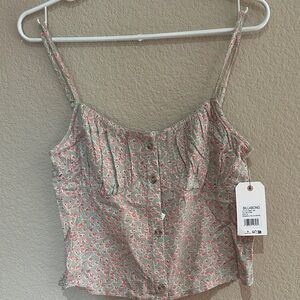 Billabong Floral Camisole - Cream and Pink
